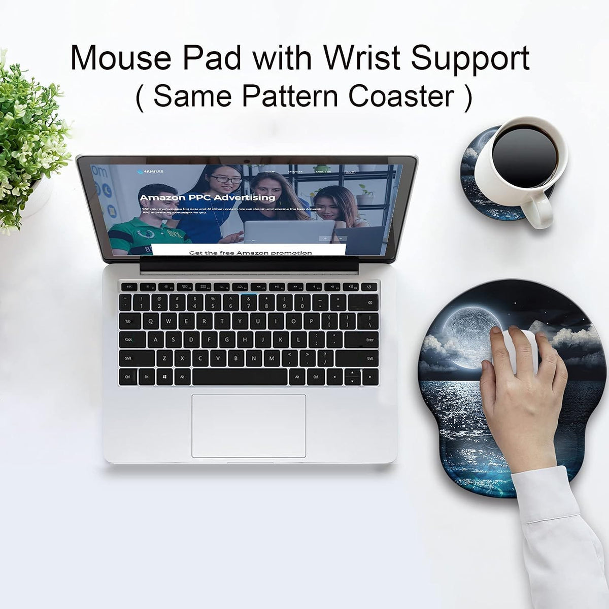 Ergonomic Mouse Pad with Wrist Rest Support,Gel Mouse Pads for Desk - Colors A