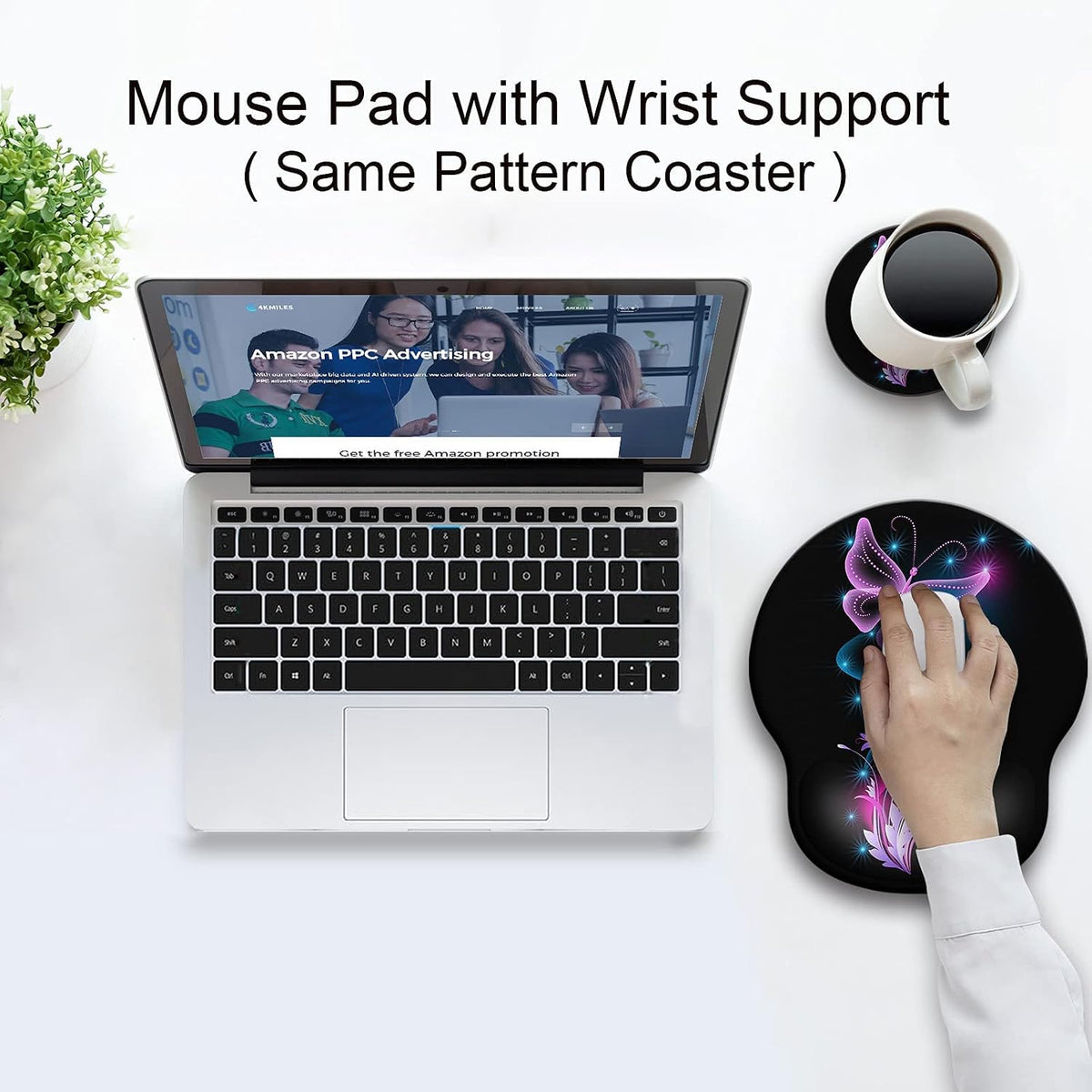 Ergonomic Mouse Pad with Wrist Rest Support,Gel Mouse Pads for Desk - Colors A