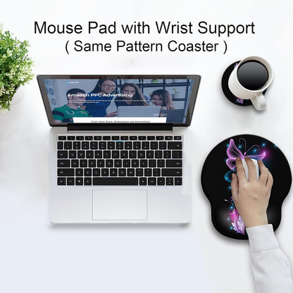 Ergonomic Mouse Pad with Wrist Rest Support,Gel Mouse Pads for Desk - Colors A