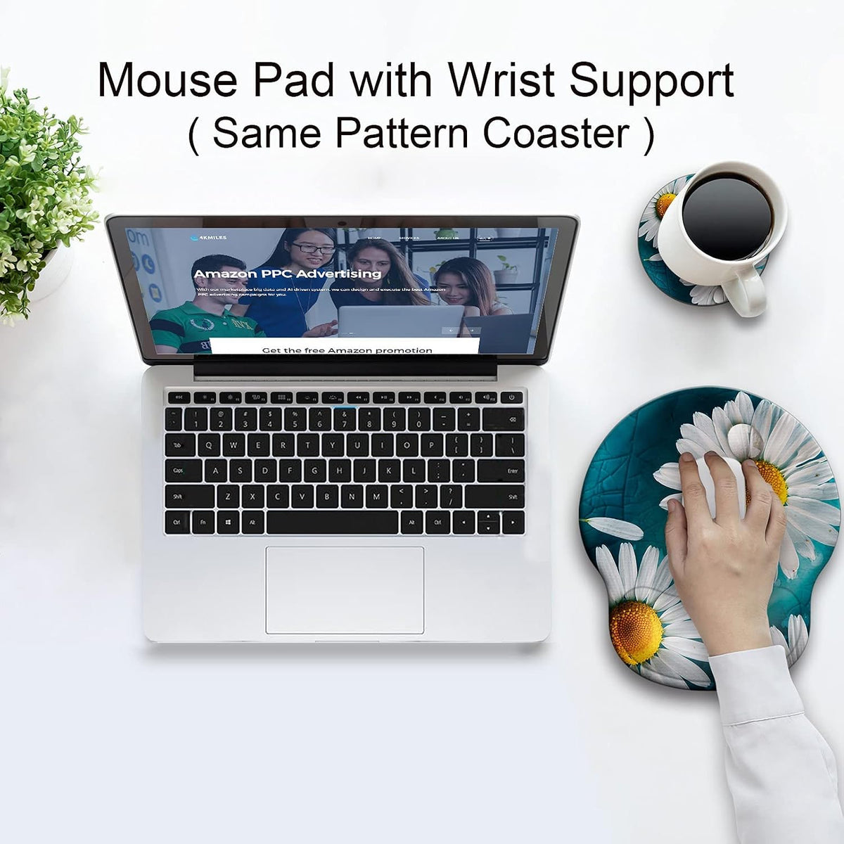 Ergonomic Mouse Pad with Wrist Rest Support,Gel Mouse Pads for Desk - Colors A