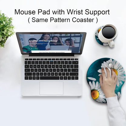 Ergonomic Mouse Pad with Wrist Rest Support,Gel Mouse Pads for Desk - Colors A