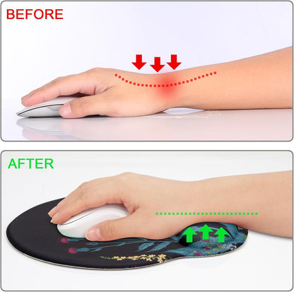 Ergonomic Mouse Pad with Wrist Rest Support,Gel Mouse Pads for Desk - Colors A