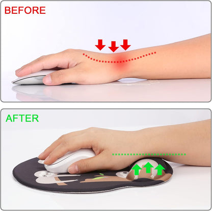 Ergonomic Mouse Pad with Wrist Rest Support,Gel Mouse Pads for Desk - Colors A