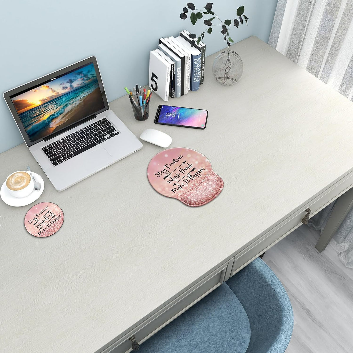 Ergonomic Mouse Pad with Wrist Rest Support,Gel Mouse Pads for Desk - Colors A