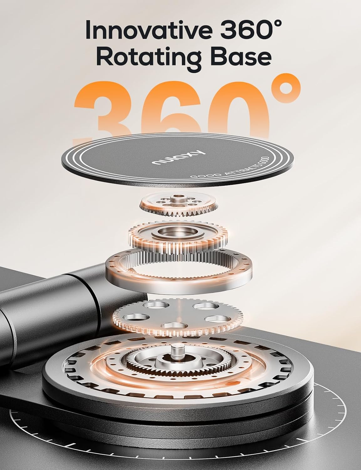 2-Pack 360° Rotating Dual Adjustable Phone Stand, Charging-Friendly