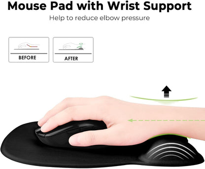 Ergonomic Mouse Pad with Wrist Rest, Memory Foam Support Mousepad