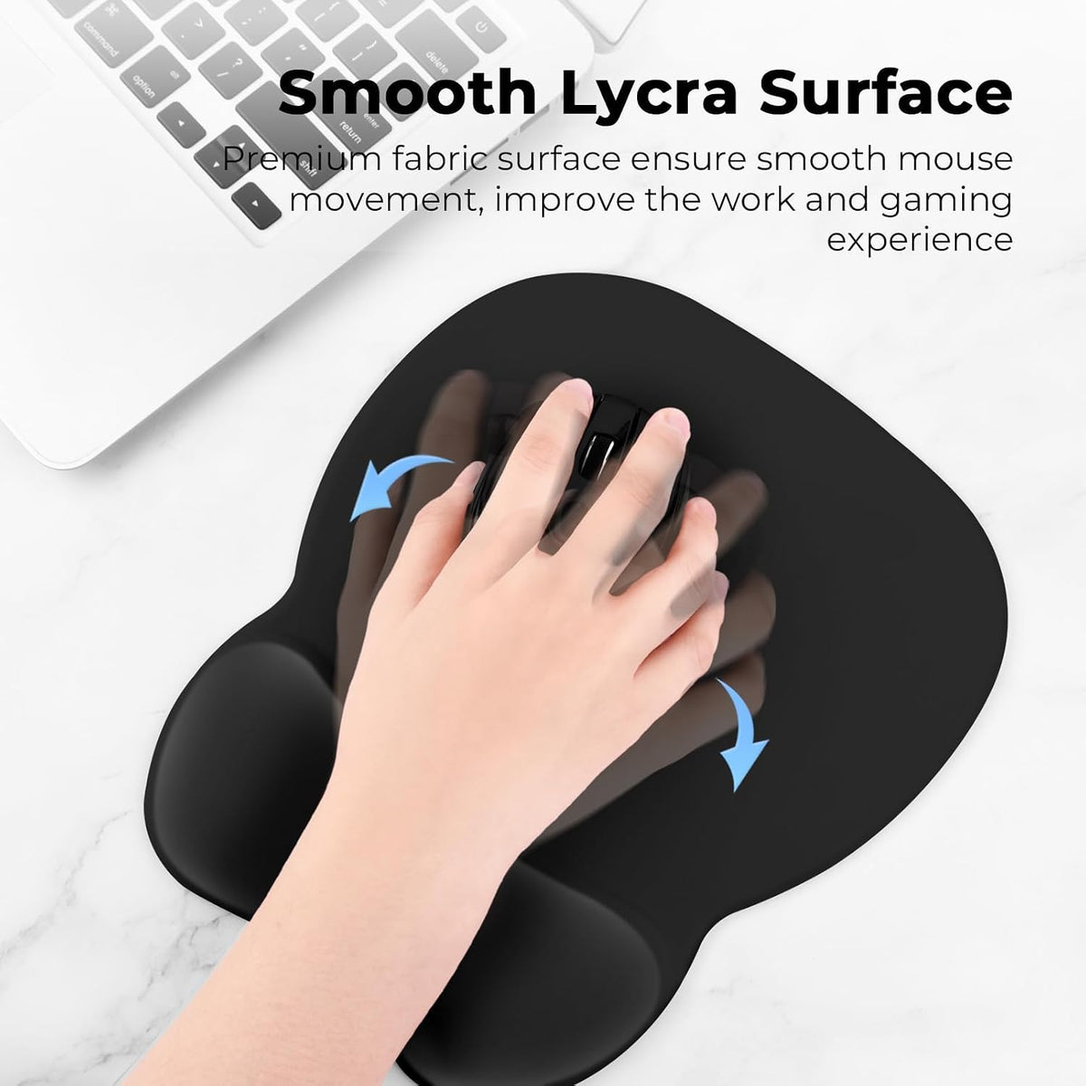 Ergonomic Mouse Pad with Wrist Rest, Memory Foam Support Mousepad