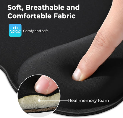 Ergonomic Mouse Pad with Wrist Rest, Memory Foam Support Mousepad