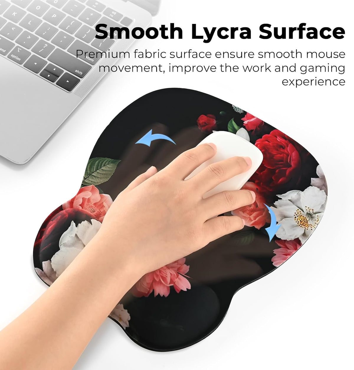 Ergonomic Mouse Pad with Wrist Rest, Memory Foam Support Mousepad
