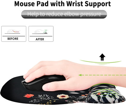 Ergonomic Mouse Pad with Wrist Rest, Memory Foam Support Mousepad