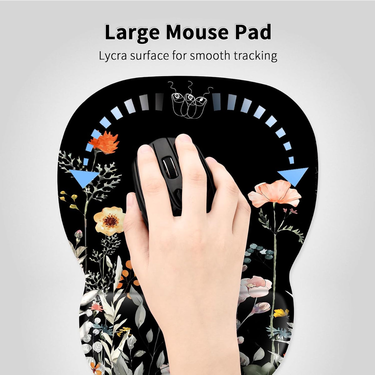 Ergonomic Mouse Pad with Wrist Rest, Memory Foam Support Mousepad