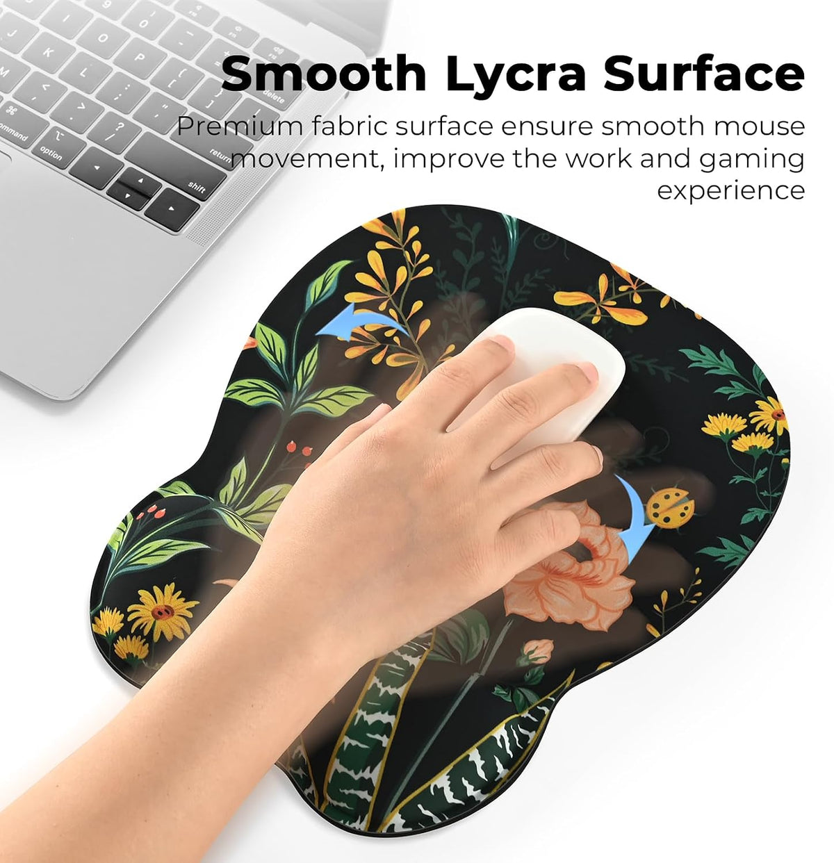 Ergonomic Mouse Pad with Wrist Rest, Memory Foam Support Mousepad