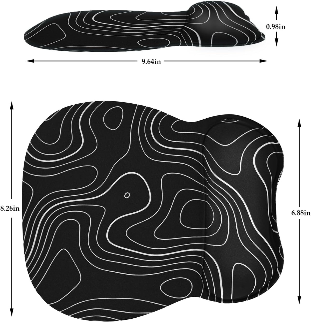 Ergonomic Mouse Pad with Wrist Rest, Memory Foam Support Mousepad