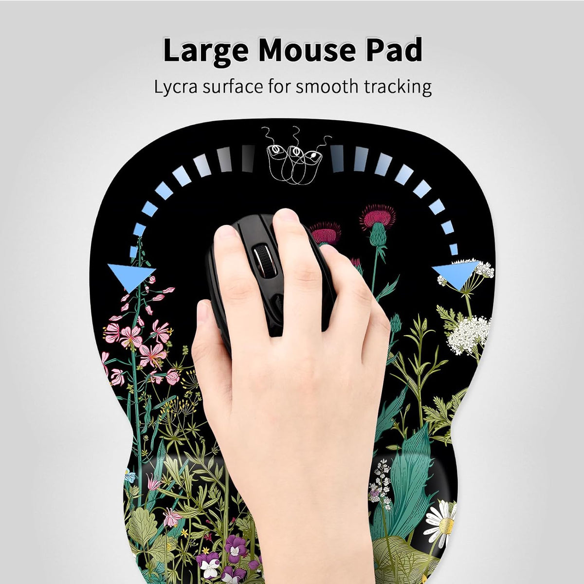 Ergonomic Mouse Pad with Wrist Rest, Memory Foam Support Mousepad