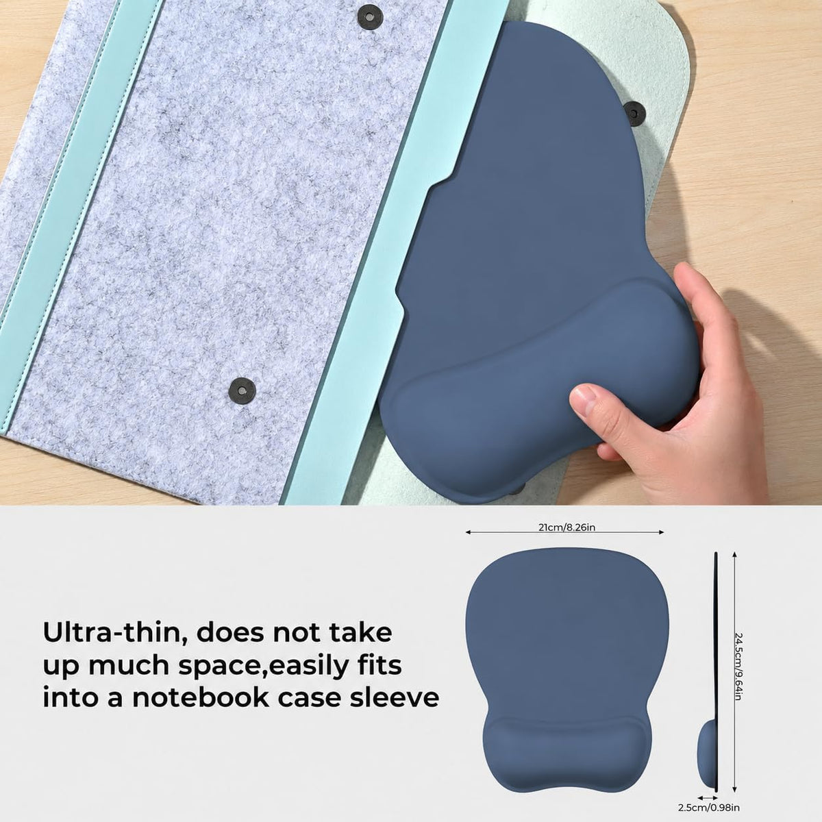 Ergonomic Mouse Pad with Wrist Rest, Memory Foam Support Mousepad