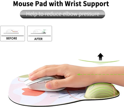 Ergonomic Mouse Pad with Wrist Rest, Memory Foam Support Mousepad