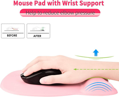 Ergonomic Mouse Pad with Wrist Rest, Memory Foam Support Mousepad