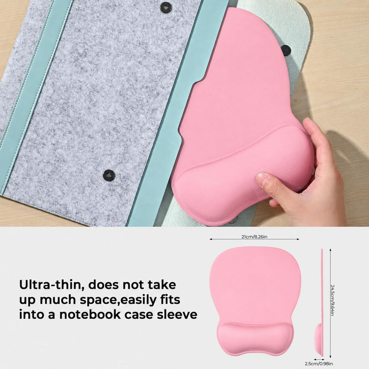 Ergonomic Mouse Pad with Wrist Rest, Memory Foam Support Mousepad