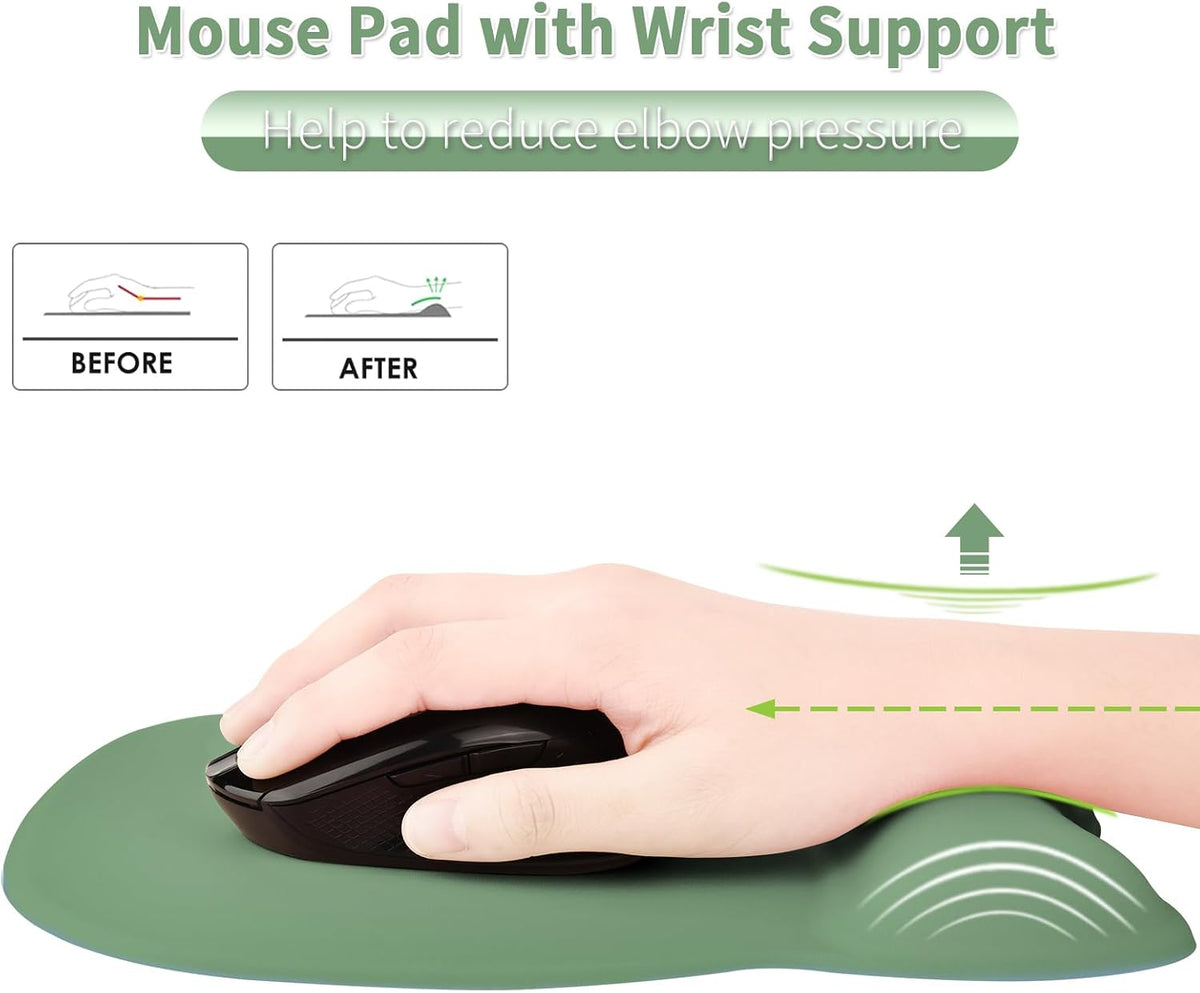 Ergonomic Mouse Pad with Wrist Rest, Memory Foam Support Mousepad