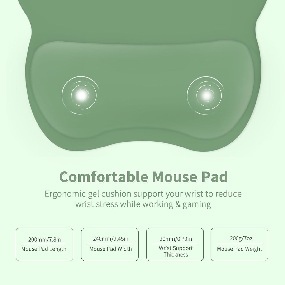 Ergonomic Mouse Pad with Wrist Rest, Memory Foam Support Mousepad