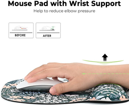 Ergonomic Mouse Pad with Wrist Rest, Memory Foam Support Mousepad