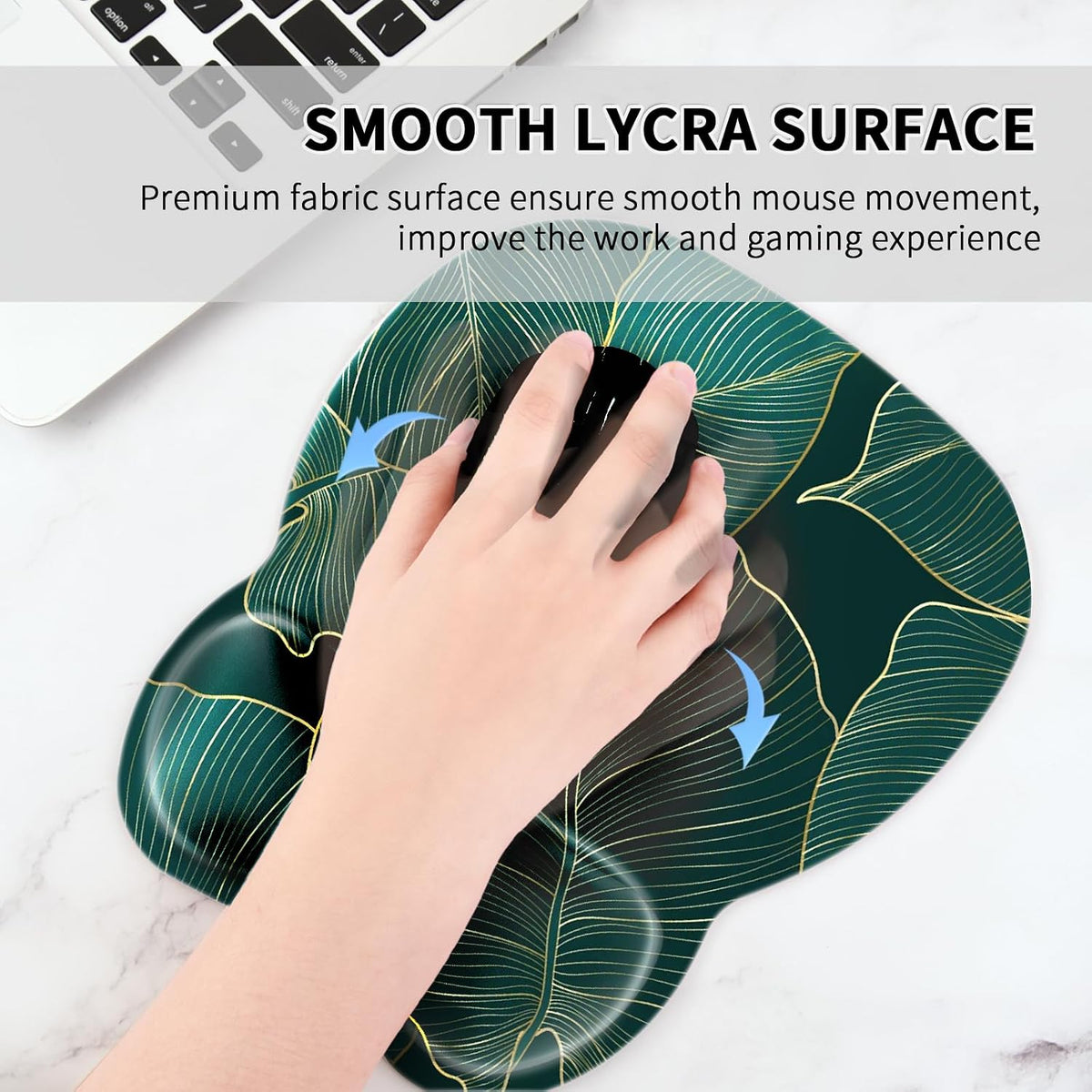 Ergonomic Mouse Pad with Wrist Rest, Memory Foam Support Mousepad