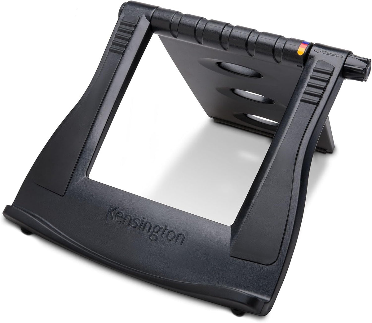 Adjustable Aluminum Laptop Stand for Desk, Ultra-Slim Lightweight Foldable Portable Notebook Holder, Anti-Slip Silicone Tablet Mount for 10"-17" Laptops and Tablets, Black K50428WW