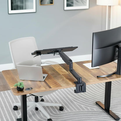 Black Pneumatic Arm Clamp-on 24 x 10 in Keyboard Tray, MOUNT-KB35CP