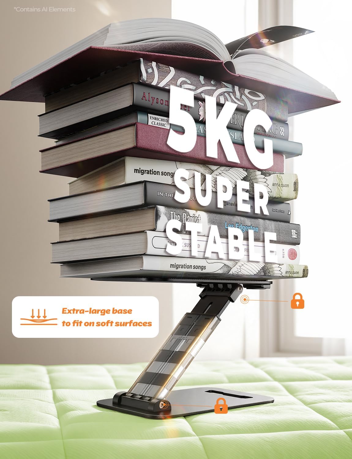 iPad Stand Tablet Holder for Desk, Kindle Accessories Stand for Apple