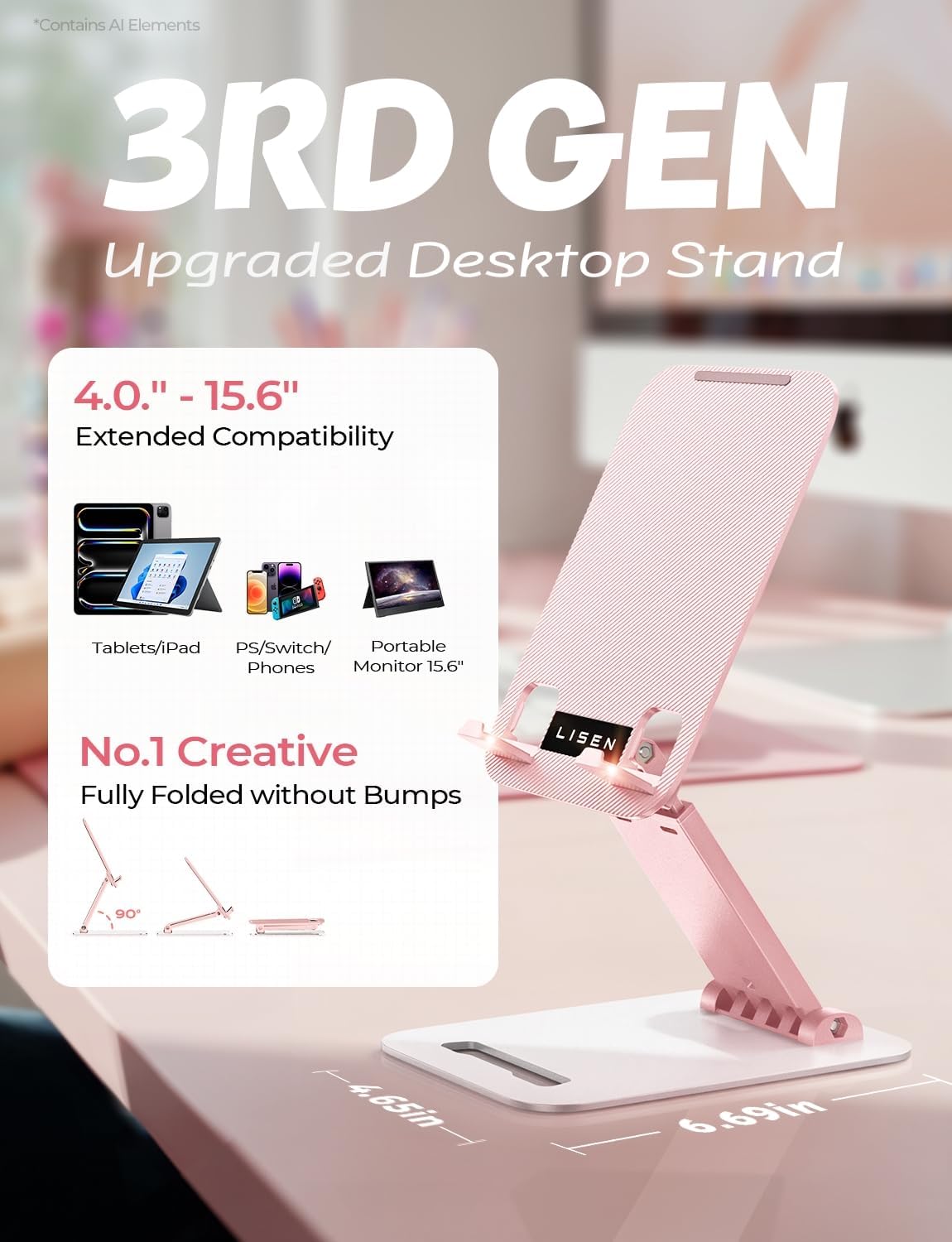 iPad Stand Tablet Holder for Desk, Kindle Accessories Stand for Apple