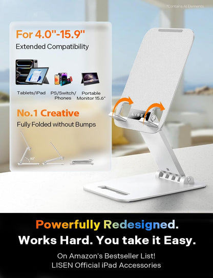iPad Stand Tablet Holder for Desk, Kindle Accessories Stand for Apple