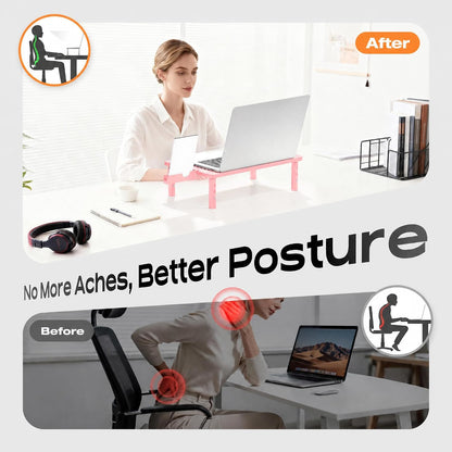 Computer Monitor Stand Riser for Desk, 3 Height Adjustable PC Laptop TV Desktop Monitor Stand Shelf, Metal Printer Table with Phone Holder, Stand Riser for Desk, Office Desk Organizers and Accessories, 2 Pack