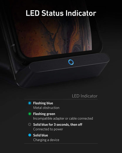 313 Qi-Certified 10W Max Wireless Charger Stand
