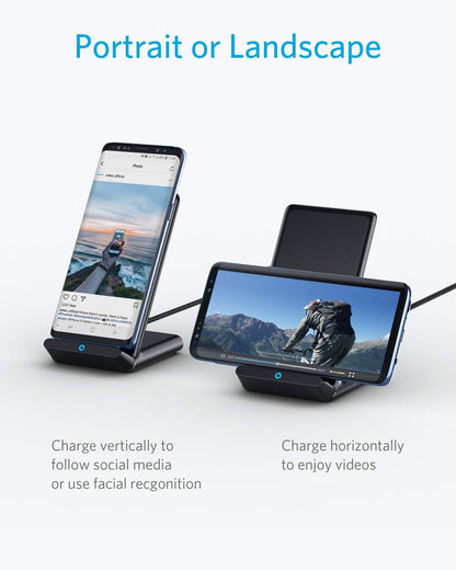 313 Qi-Certified 10W Max Wireless Charger Stand