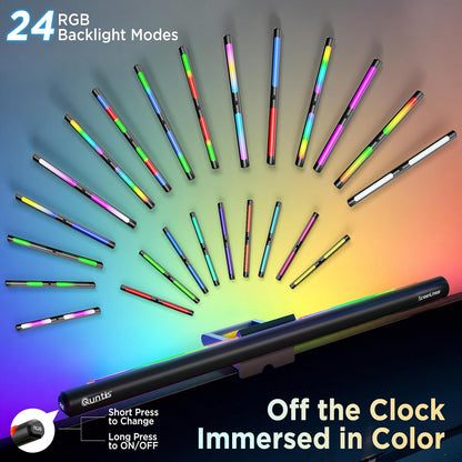 Monitor Light Bar 15.7 Inch, Eye Care Dual Light with 24 RGB Modes
