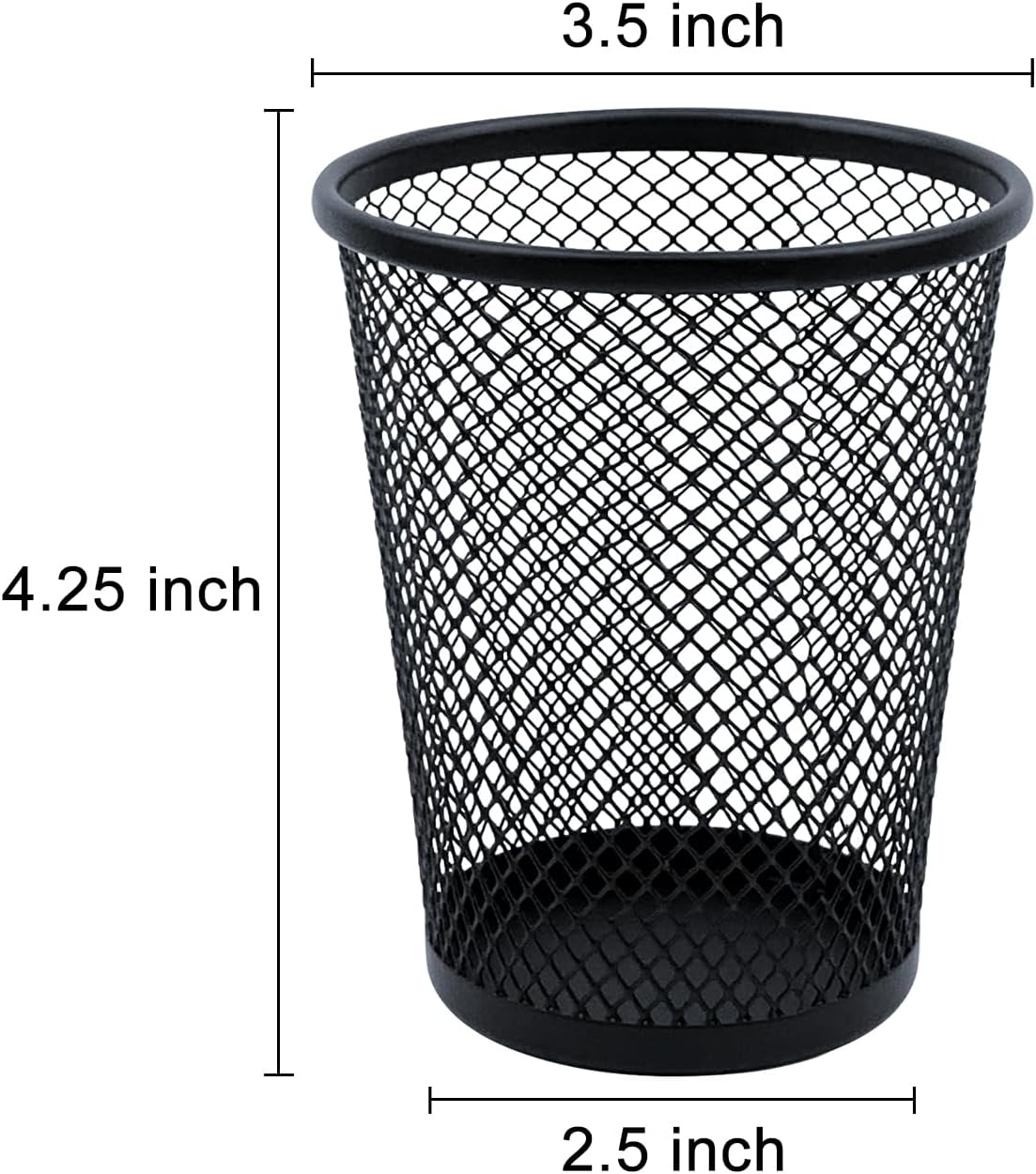 Desk Pencil Pen Holder, Wire Mesh Pen Cup Holder for Desk Organizer and Office Desk Accessories (3 Pack)
