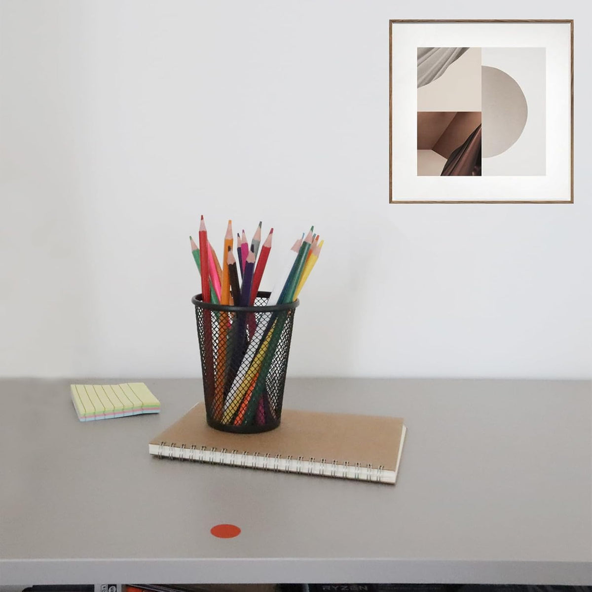 Desk Pencil Pen Holder, Wire Mesh Pen Cup Holder for Desk Organizer and Office Desk Accessories (3 Pack)
