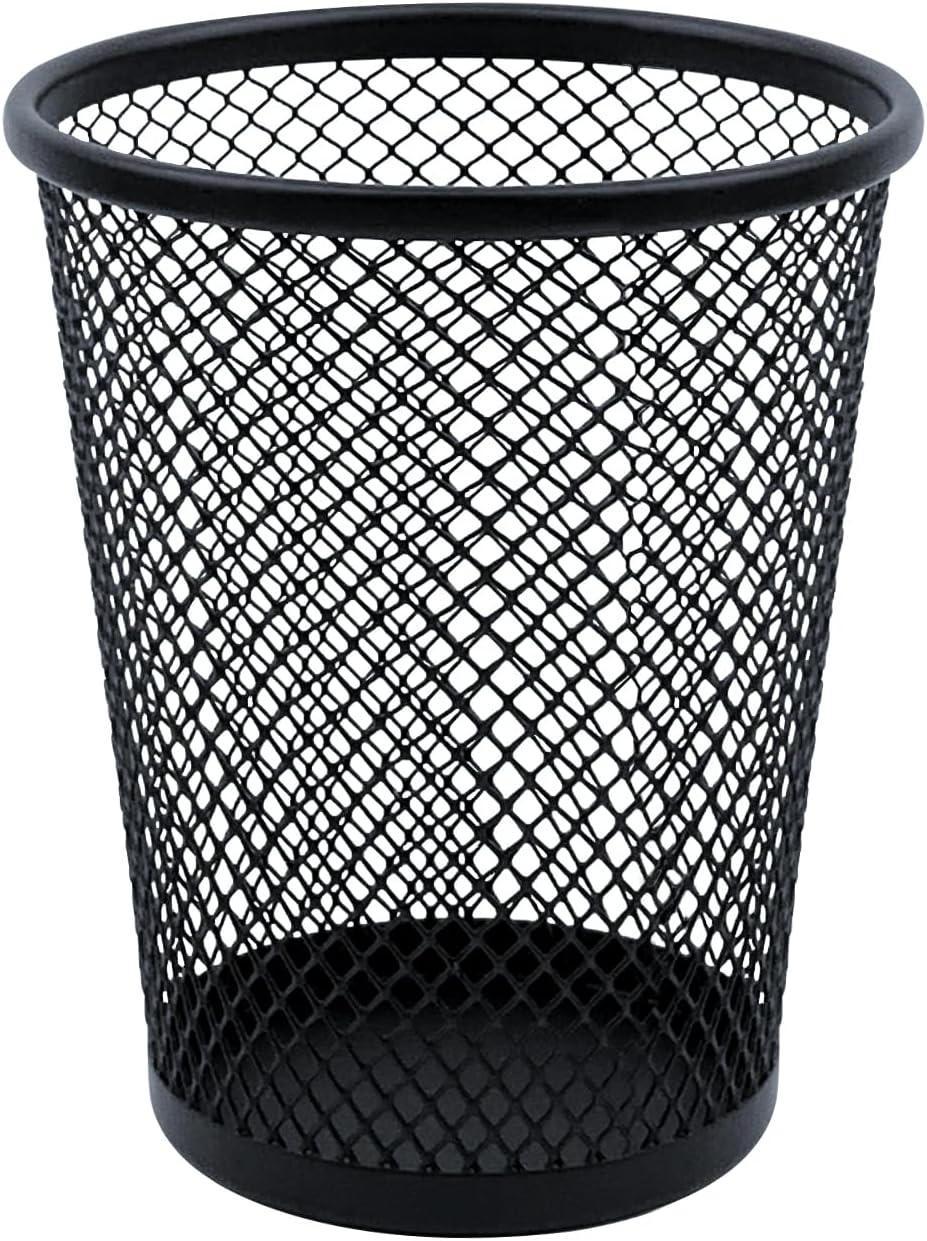 Desk Pencil Pen Holder, Wire Mesh Pen Cup Holder for Desk Organizer and Office Desk Accessories (3 Pack)