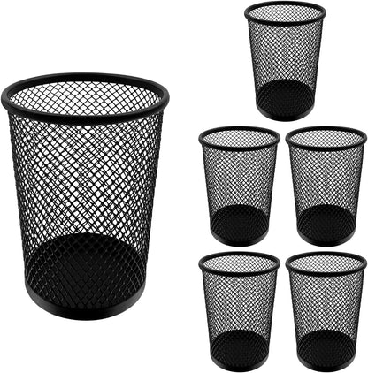 Desk Pencil Pen Holder, Wire Mesh Pen Cup Holder for Desk Organizer and Office Desk Accessories (3 Pack)