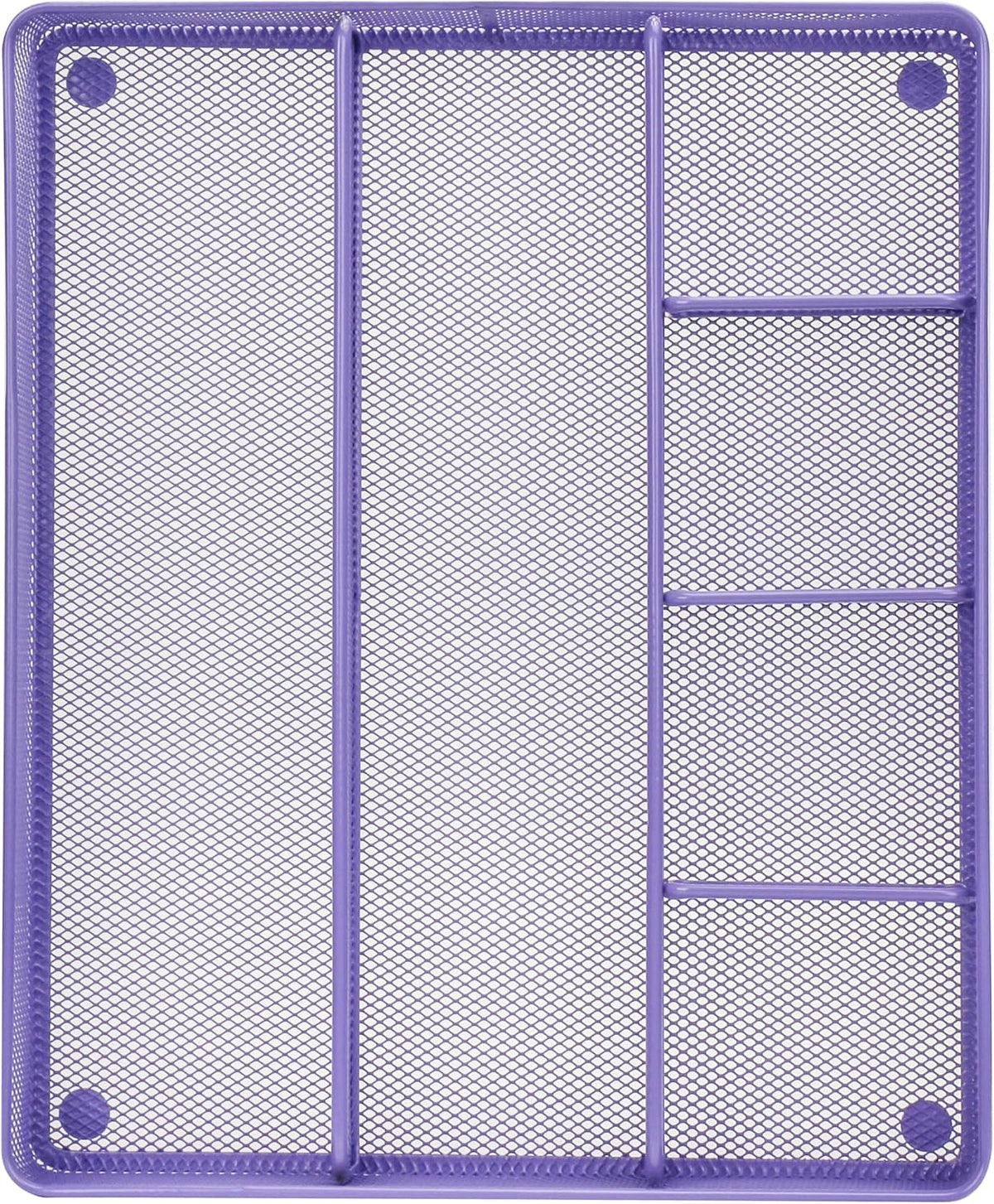 Annova Desk Drawer Organizer Tray for Office Organization - Metal Mesh - Storage Tray with Dividers for Pens, Desktop Accessories, Bathroom, Kitchen, Makeup and Office Supplies (Small, Gold)