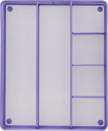 Annova Desk Drawer Organizer Tray for Office Organization - Metal Mesh - Storage Tray with Dividers for Pens, Desktop Accessories, Bathroom, Kitchen, Makeup and Office Supplies (Small, Gold)
