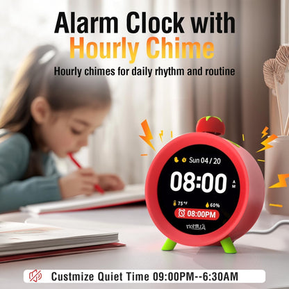 Alarm Clocks for Bedrooms, 2.8" Color Display, 4 Alarms Easy to Set