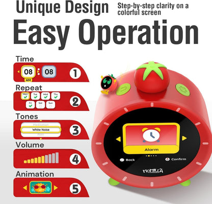 Alarm Clocks for Bedrooms, 2.8" Color Display, 4 Alarms Easy to Set