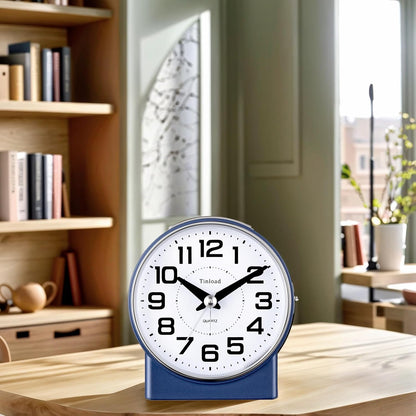 4.3" No Ticking Analog Alarm Clock,Silent Readable for Seniors,Easy to Set,Gradual Rise Alarm,Big Numbers,On/Off Switch on Side,Gentle Wake,Snooze,Lighted on Demand,Battery Operated,Black