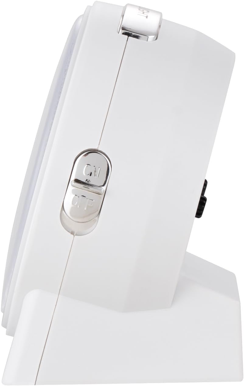 4.3" No Ticking Analog Alarm Clock,Silent Readable for Seniors,Easy to Set,Gradual Rise Alarm,Big Numbers,On/Off Switch on Side,Gentle Wake,Snooze,Lighted on Demand,Battery Operated,Black
