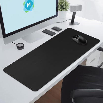 Gaming Mouse Pad, Black with White Topographic Line, 31.5x11.8in