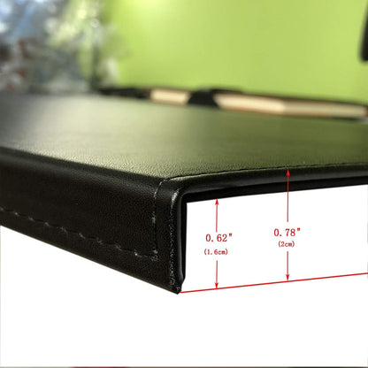 35.4"x 18.9" Soft PU Leather Surface Office Desk Mouse Mat Anti-Push Pad with Full Grip Fixation Lip Table Blotter Edge-Locked Protector