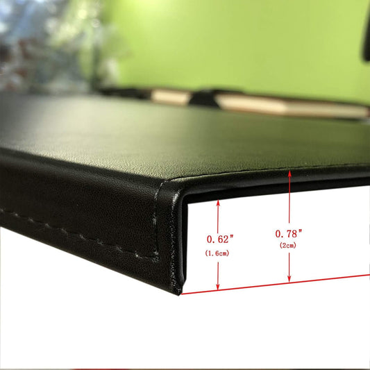 35.4"x 18.9" Soft PU Leather Surface Office Desk Mouse Mat Anti-Push Pad with Full Grip Fixation Lip Table Blotter Edge-Locked Protector