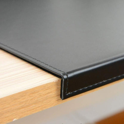 35.4"x 18.9" Soft PU Leather Surface Office Desk Mouse Mat Anti-Push Pad with Full Grip Fixation Lip Table Blotter Edge-Locked Protector