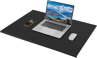 35.4"x 18.9" Soft PU Leather Surface Office Desk Mouse Mat Anti-Push Pad with Full Grip Fixation Lip Table Blotter Edge-Locked Protector